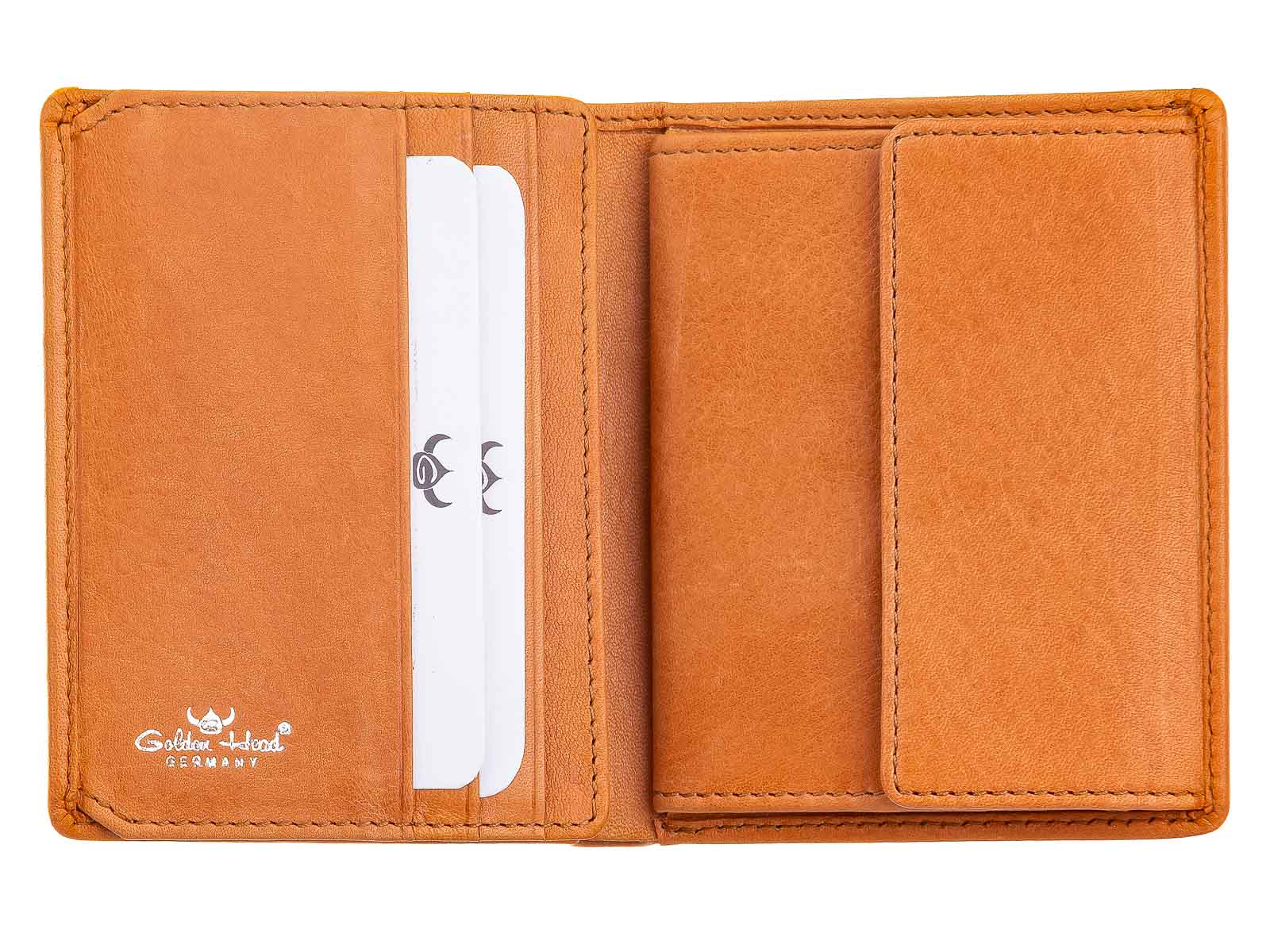 Golden Head Como Billfold coin wallet Kombischeintasche klein Herren Cognac - Image 7