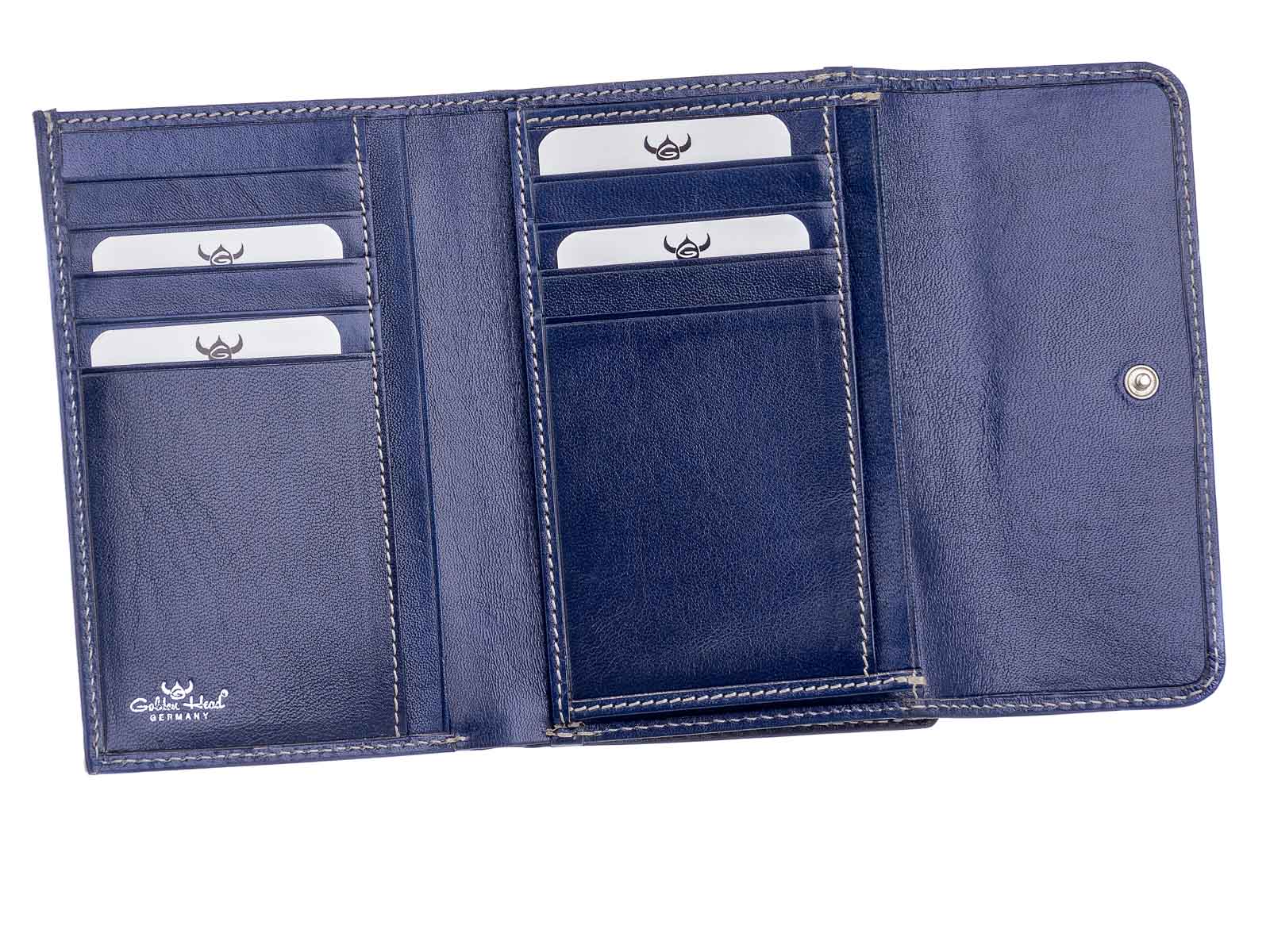 Golden Head Venezia Reißverschlussbörse Ladies purse wallet Geldbörse Damen Dunkelgrün - Image 19