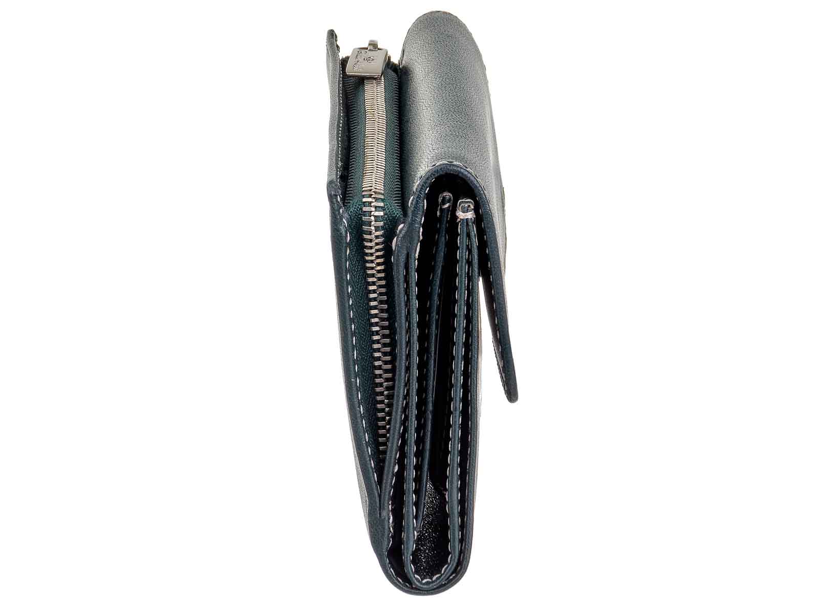 Golden Head Venezia Reißverschlussbörse Ladies purse wallet Geldbörse Damen Dunkelgrün - Image 3