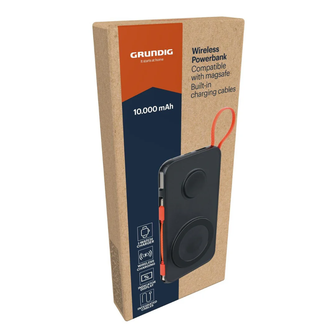 GRUNDIG Magnetische Wireless Powerbank 10000mAh Schnell Ladegerät Camping Oudoor - Image 5