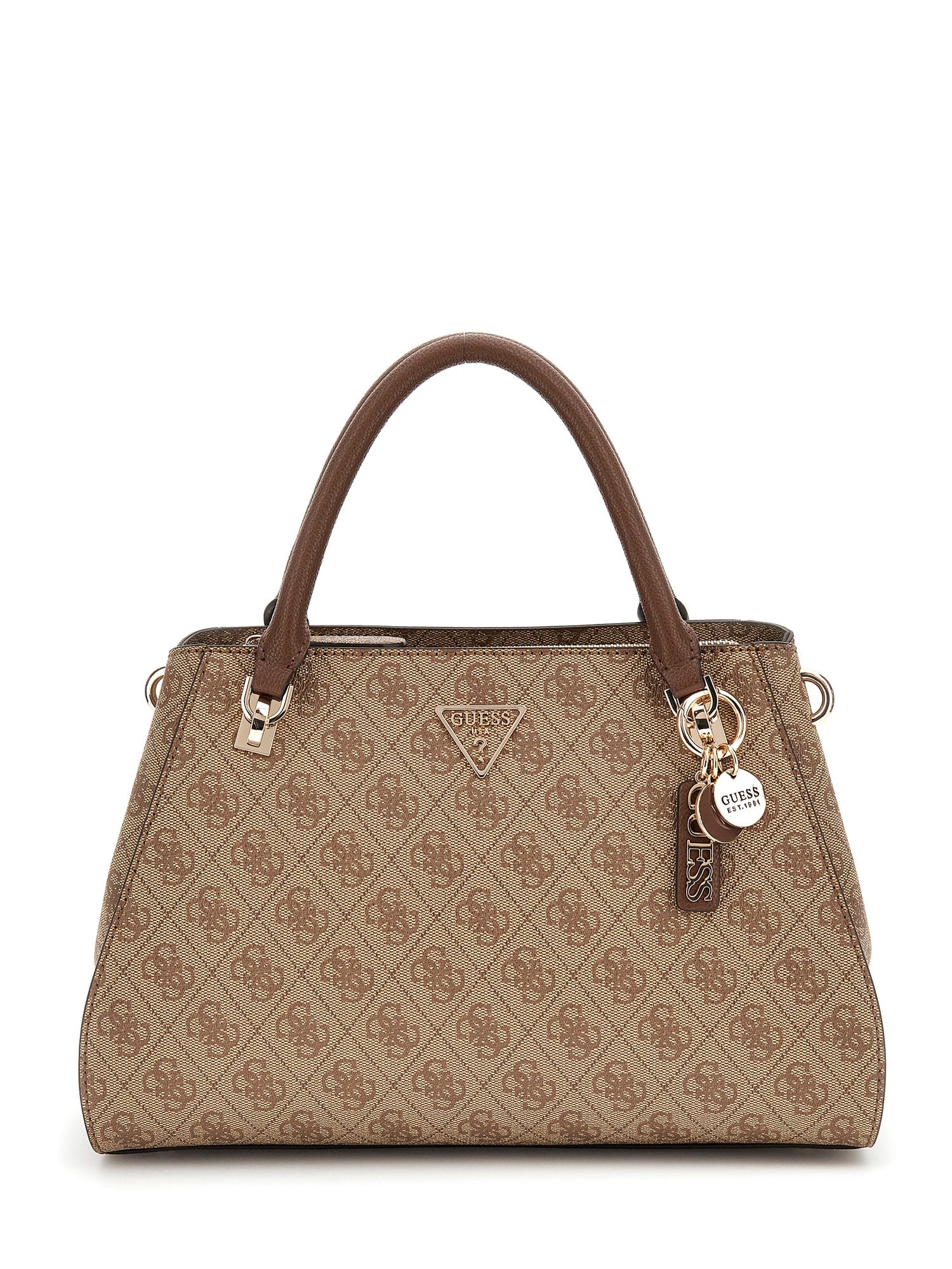 GUESS HWBG9672070 NOELLE II LUXURY SATCHEL Woman Schultertasche coal logo