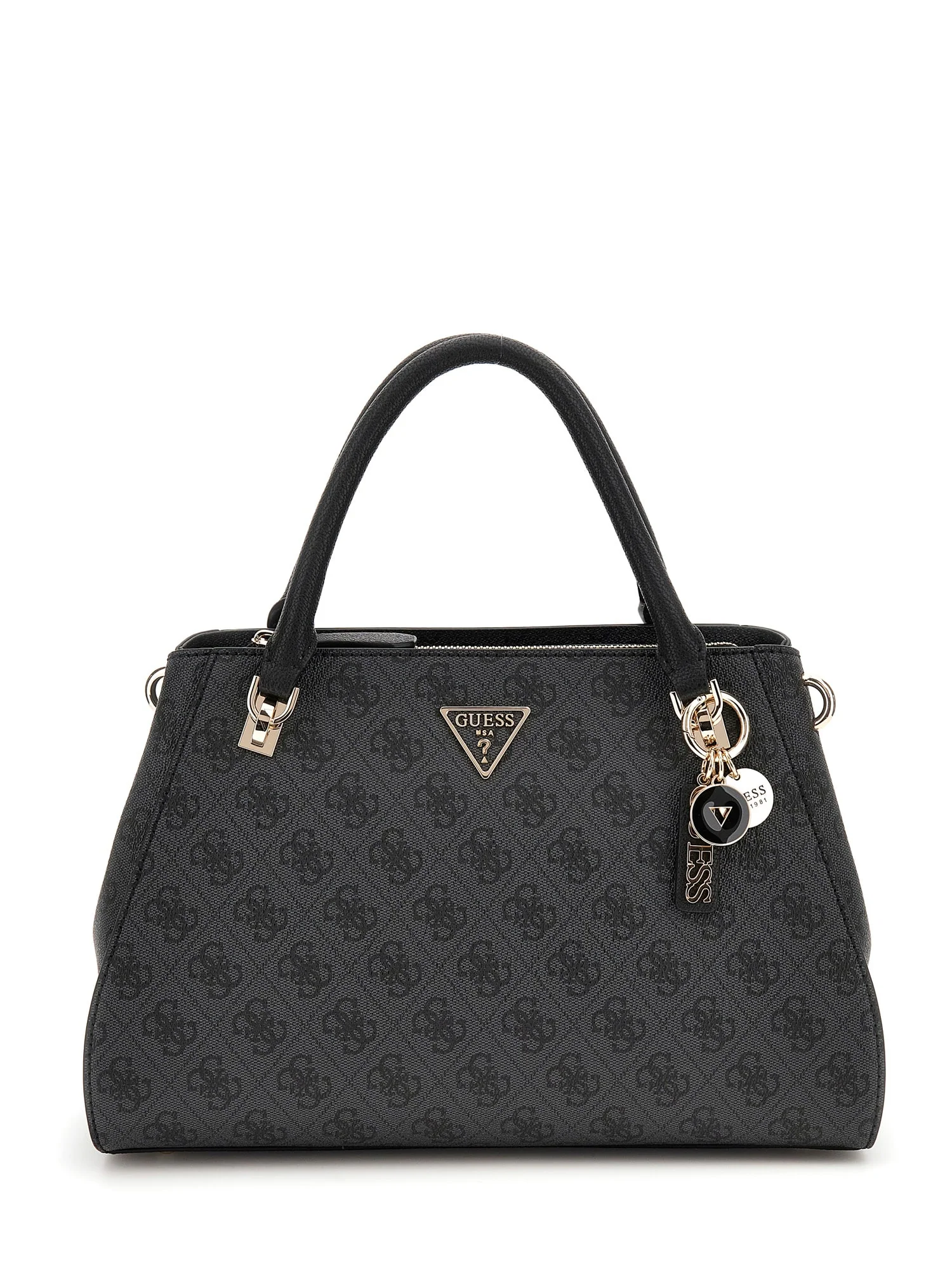 GUESS HWBG9672070 NOELLE II LUXURY SATCHEL Woman Schultertasche coal logo - Image 2