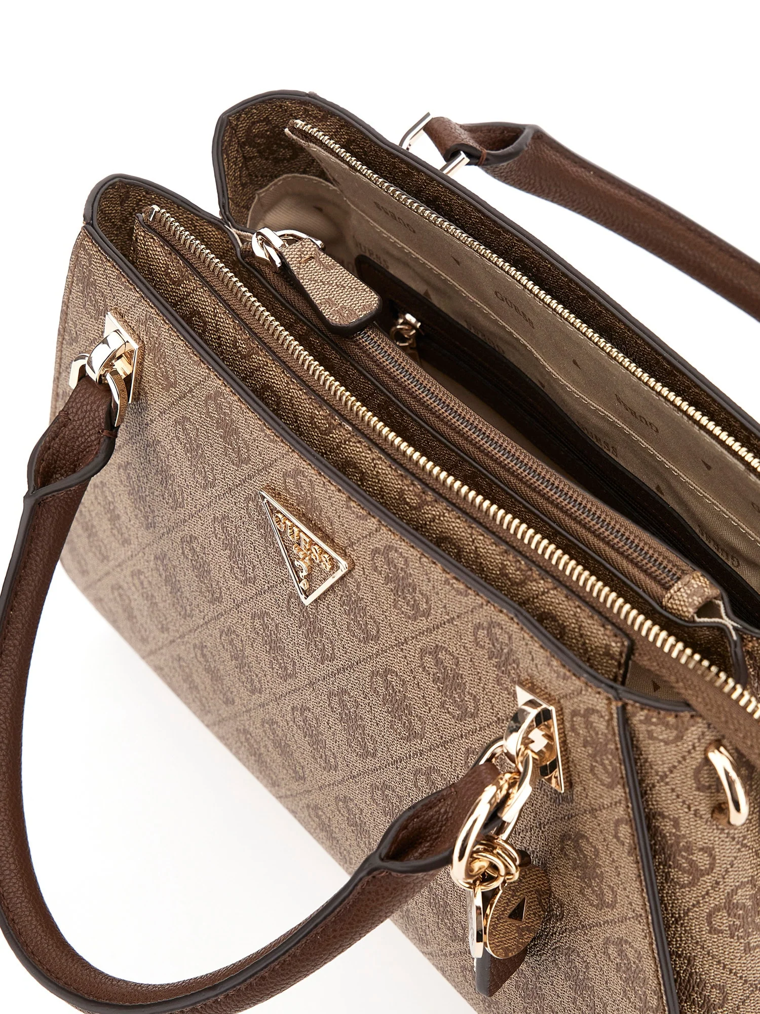 GUESS HWBG9672070 NOELLE II LUXURY SATCHEL Woman Schultertasche coal logo - Image 4