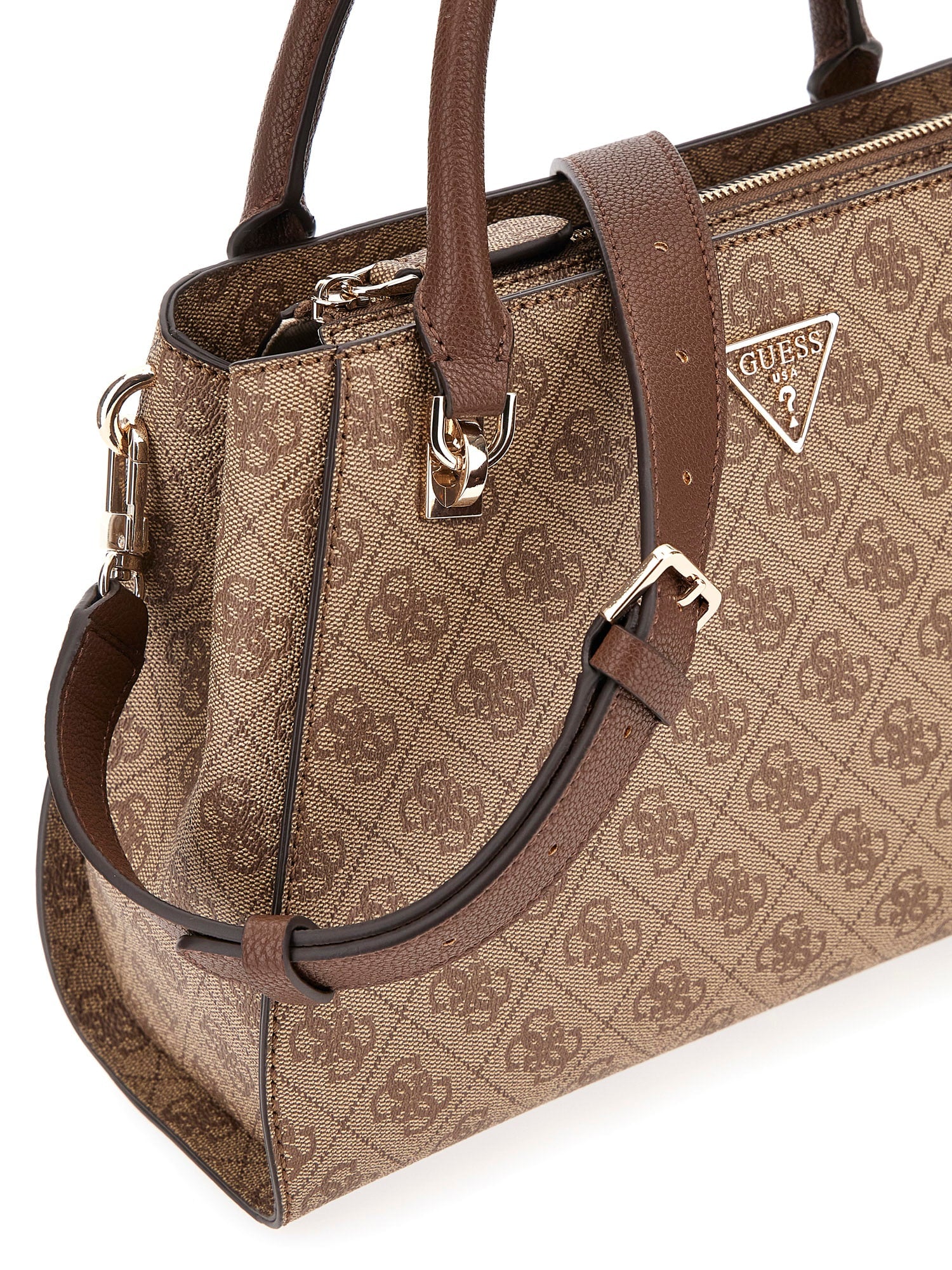 GUESS HWBG9672070 NOELLE II LUXURY SATCHEL Woman Schultertasche coal logo - Image 5