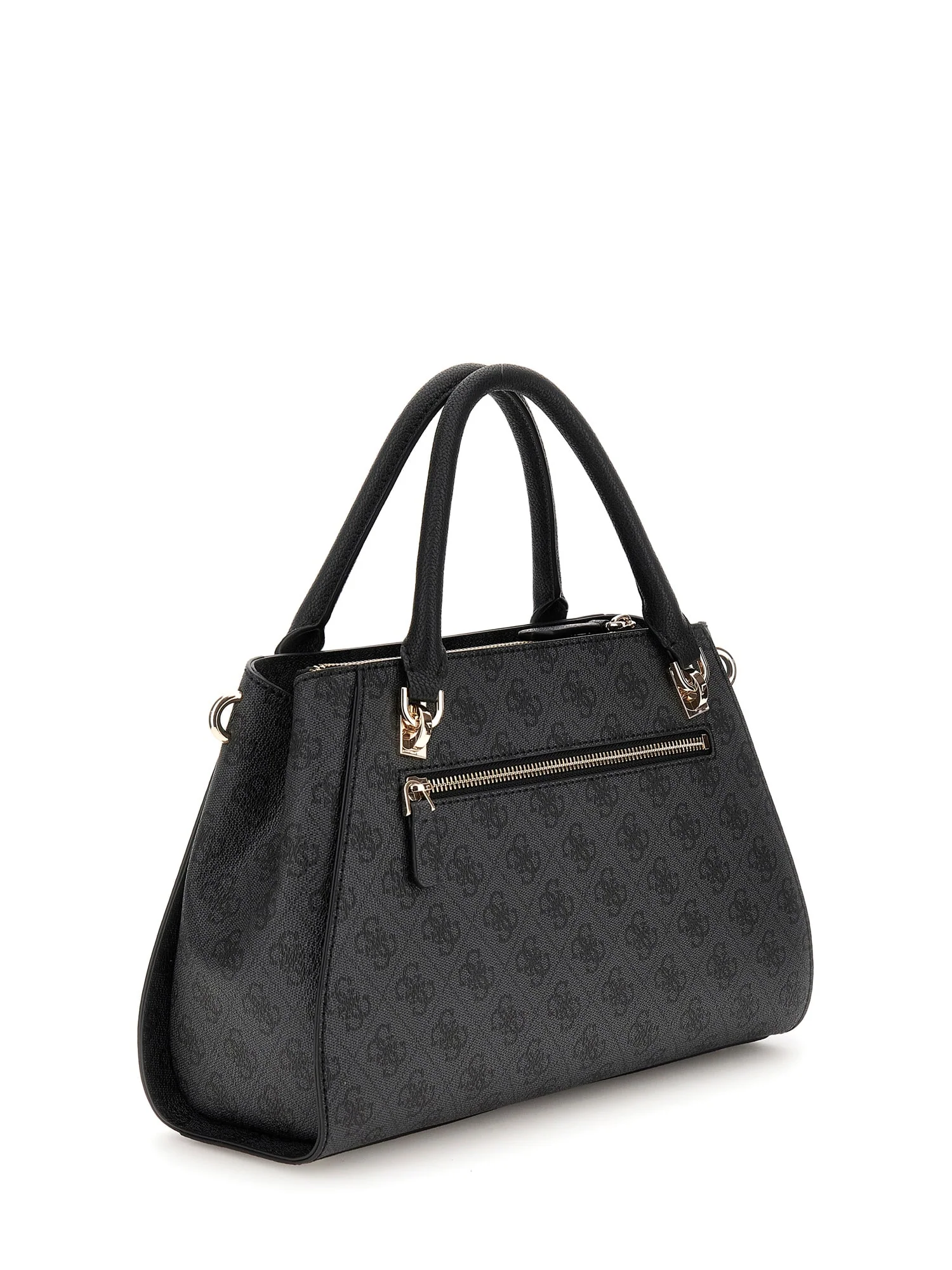 GUESS HWBG9672070 NOELLE II LUXURY SATCHEL Woman Schultertasche coal logo - Image 6