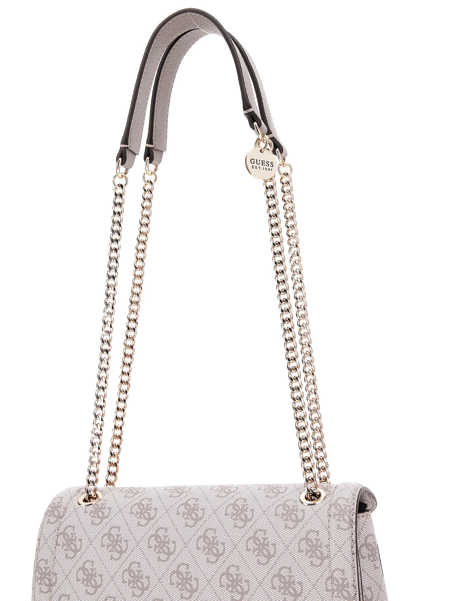 GUESS HWBG9672210 NOELLE II CNVRTBLE XBODY FLAP Woman Handtasche dark taupe logo - Image 6