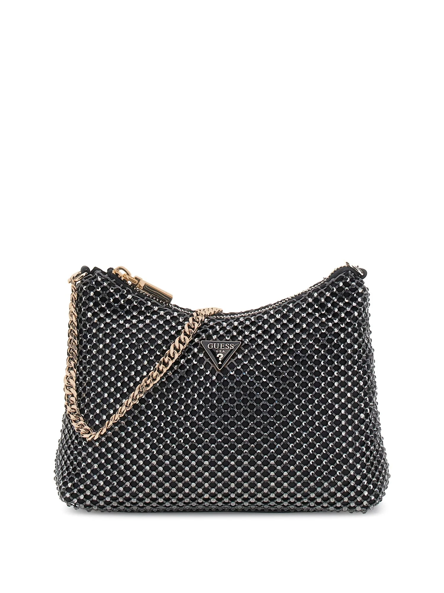 GUESS HWCE9350170 ZALINA TOP ZIP SHOULDER BAG Woman Schultertasche pewter