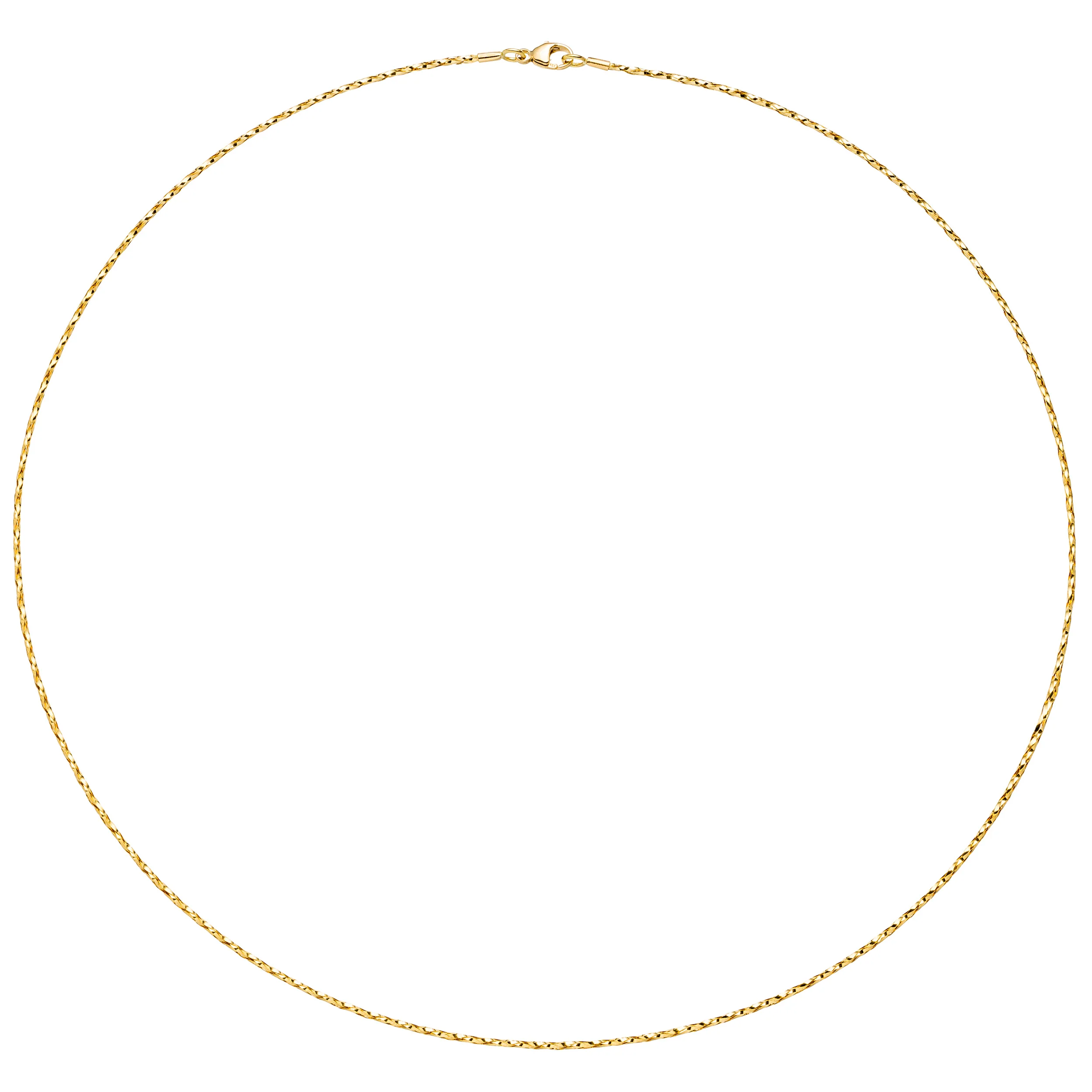 Halsreif Halskette 750 Gold Gelbgold diamantiert 1,0 mm 42 cm Kette Goldkette - Image 2