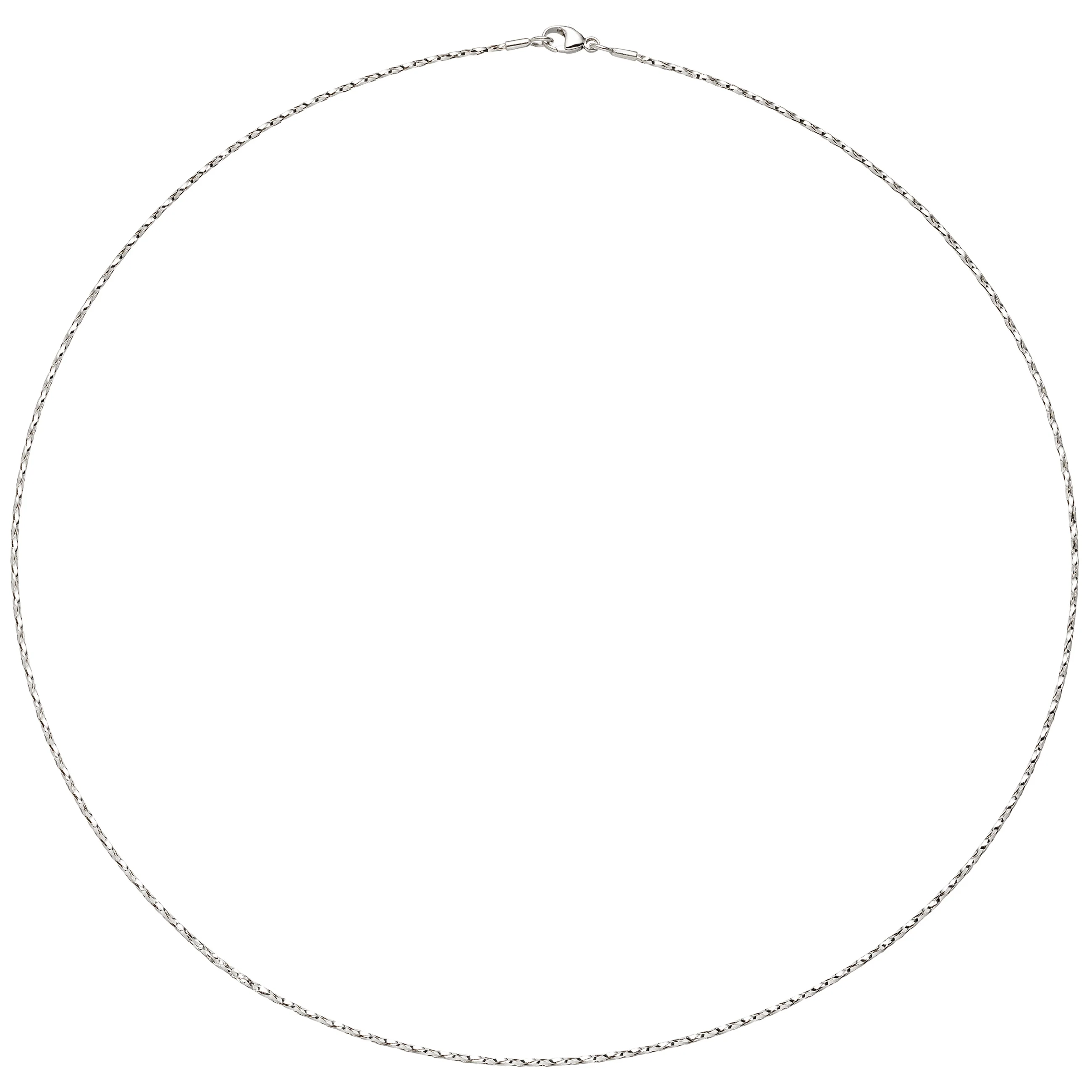 Halsreif Halskette 750 Gold Weißgold diamantiert 1,0 mm 42 cm Kette Weißgoldkett