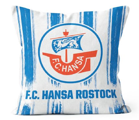 Hansa Rostock Deko-Kissen Streifen 40x40cm