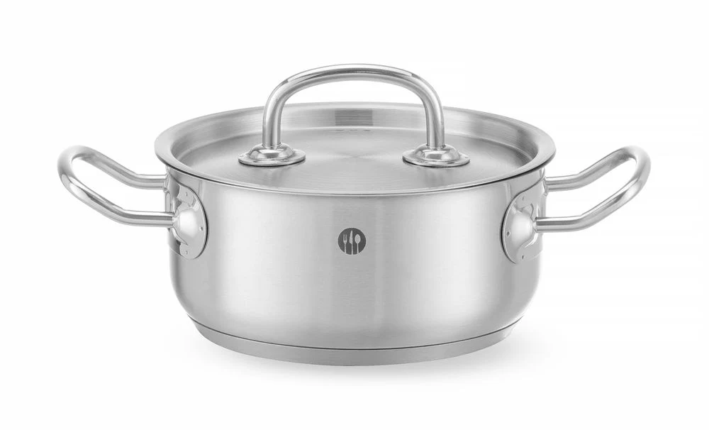 HENDI Bratentopf - mit Deckel, Kitchen Line, 1,5L, ⌀160x(H)75mm