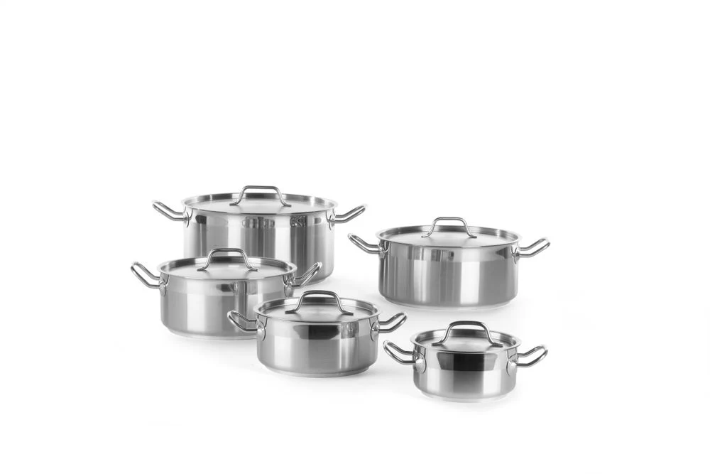 HENDI Kochtopf, niedrig - mit Deckel, Profi Line, 2,8L, ⌀200x(H)90mm - Image 2