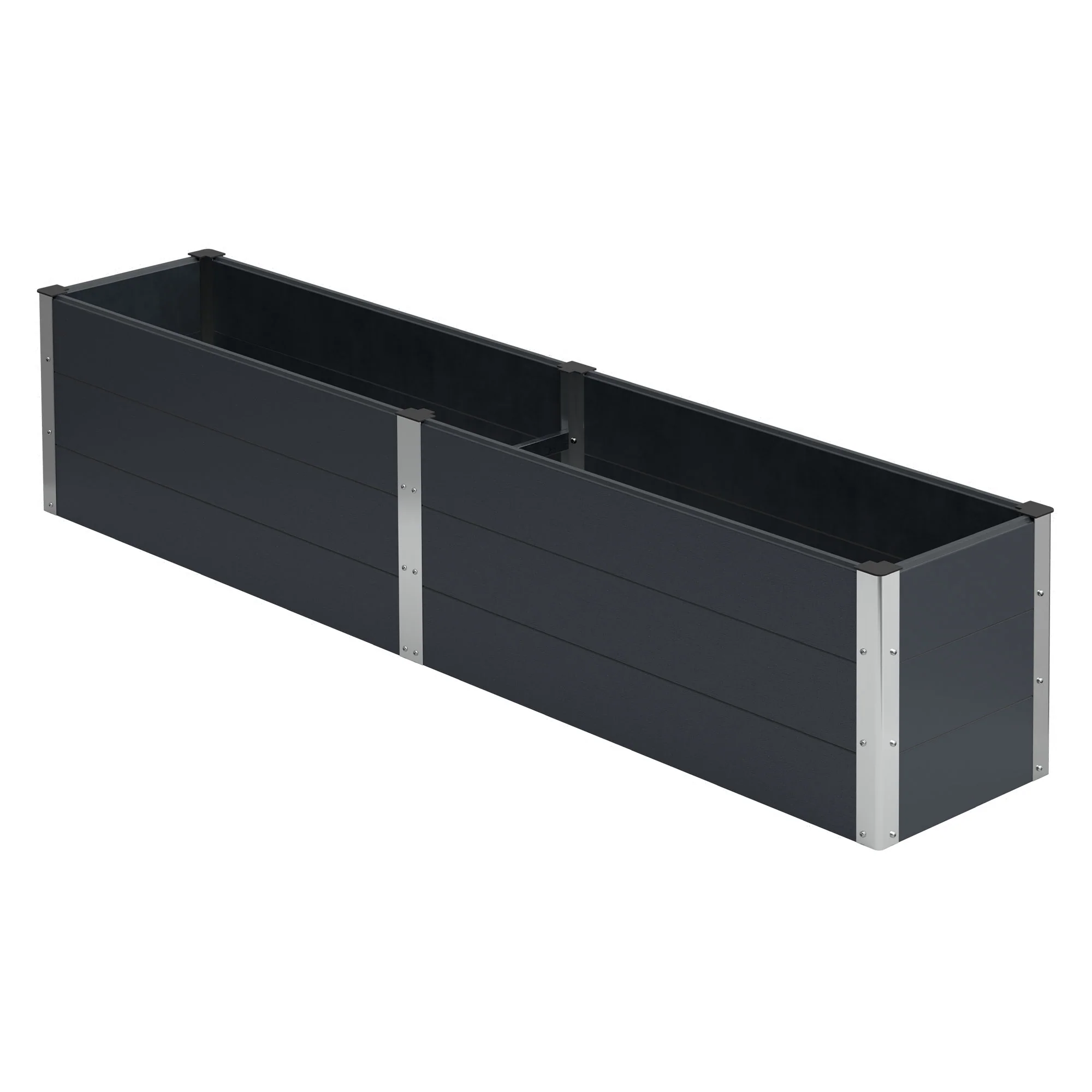 Hochbeet 250x50x54 cm Anthrazit aus WPC ML-Design