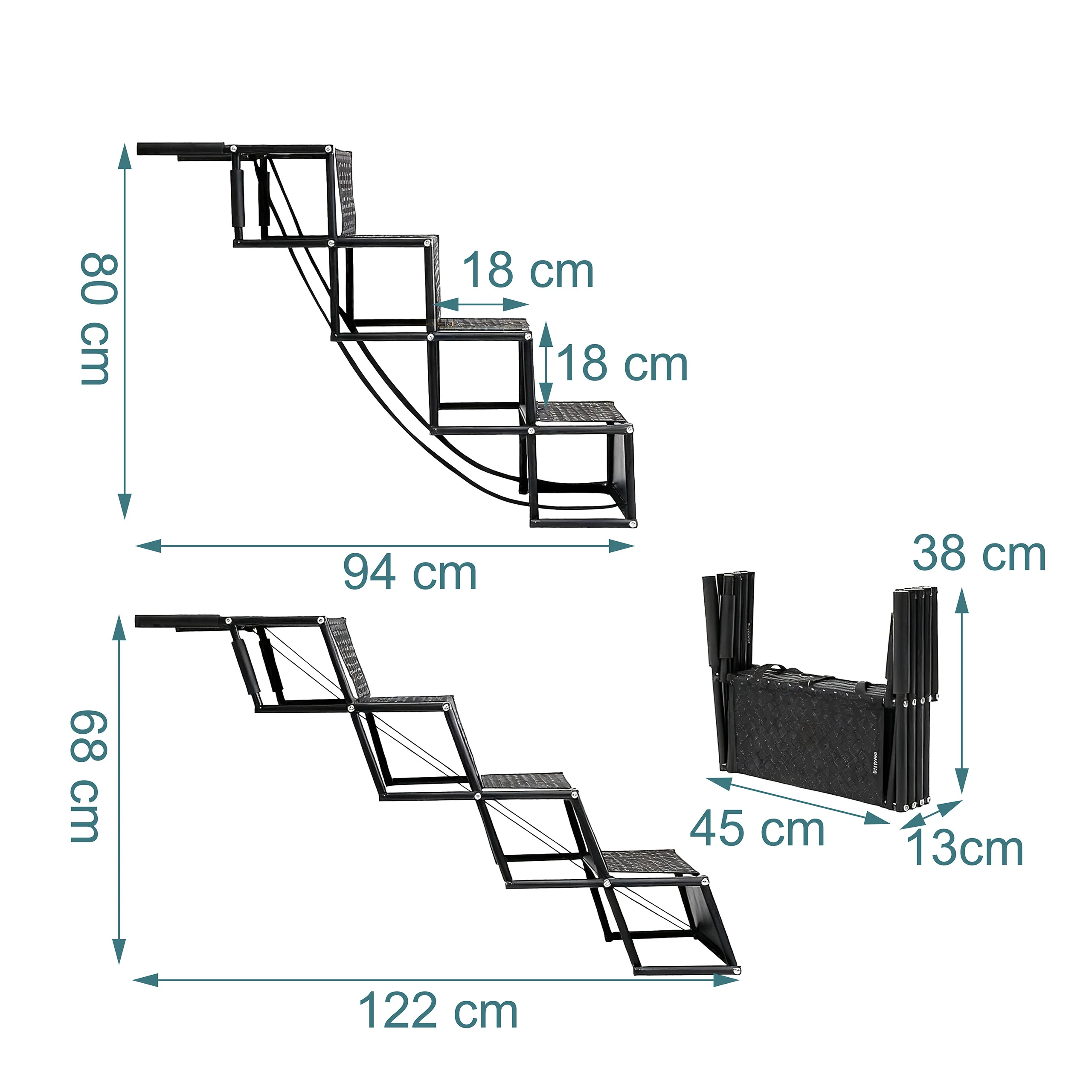 Hundetreppe Auto klappbar 4 Stufen - Image 4