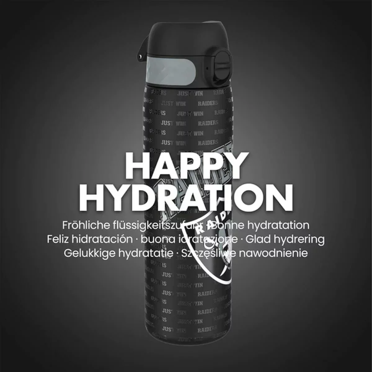 ION8 Las Vegas Raiders NFL schmale auslaufsichere Wasserflasche, Edelstahl 600ml - Image 4