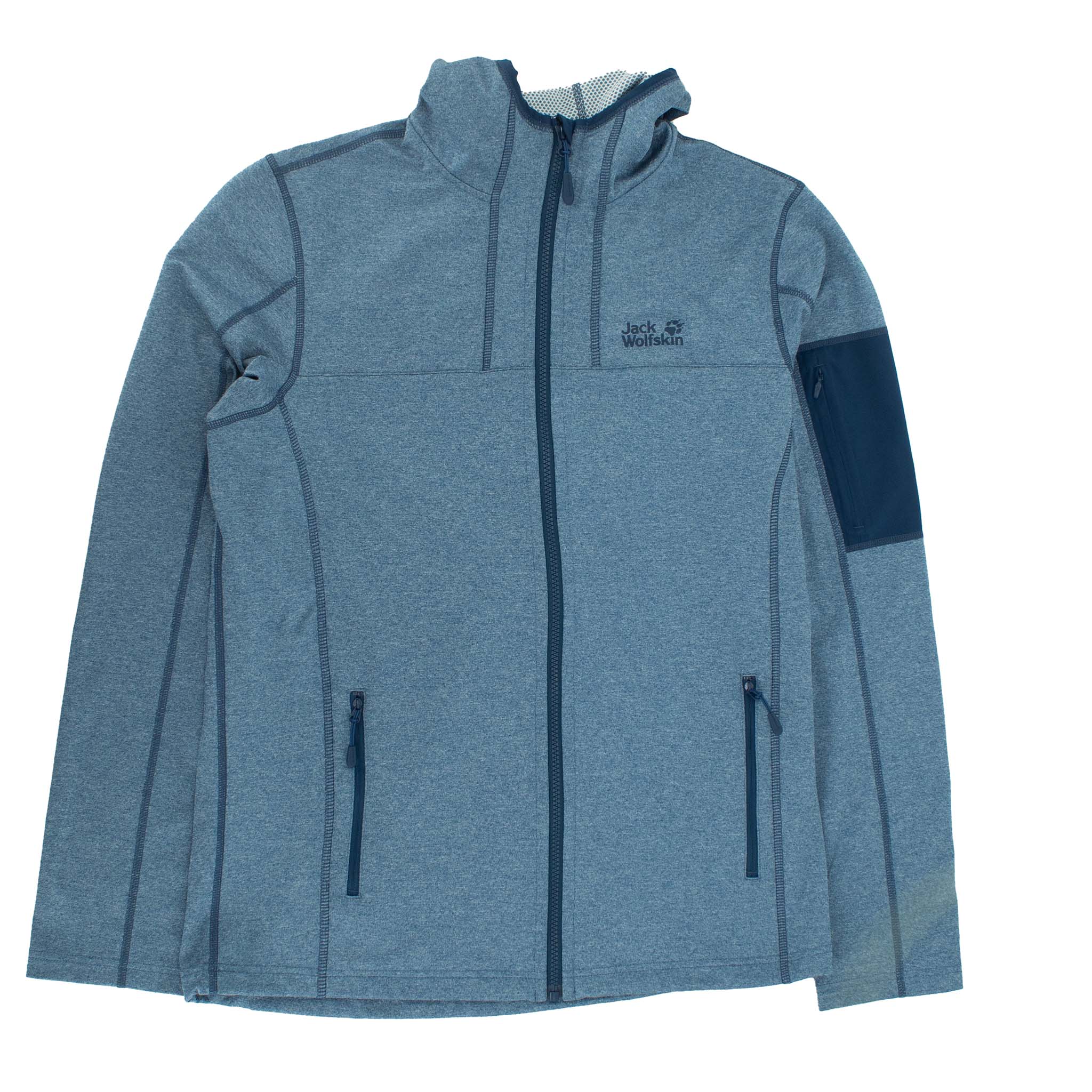 Jack Wolfskin Milford Hooded Jacke Herren Fleece Wanderjacke Hiking 1708381-1130