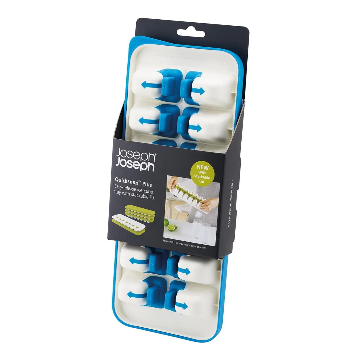 Joseph Joseph Quicksnap Plus bac à glaçons blanc/bleu - Image 2