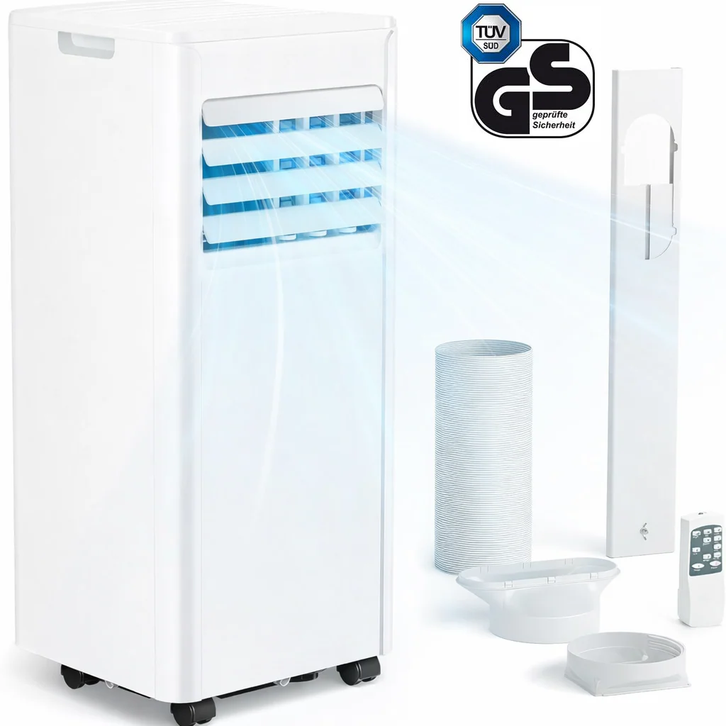 JUNG AIR TV03 mobiles Klimagerät mit Fernbedienung, 2KW-7000BTU, Klimaanlage mobil