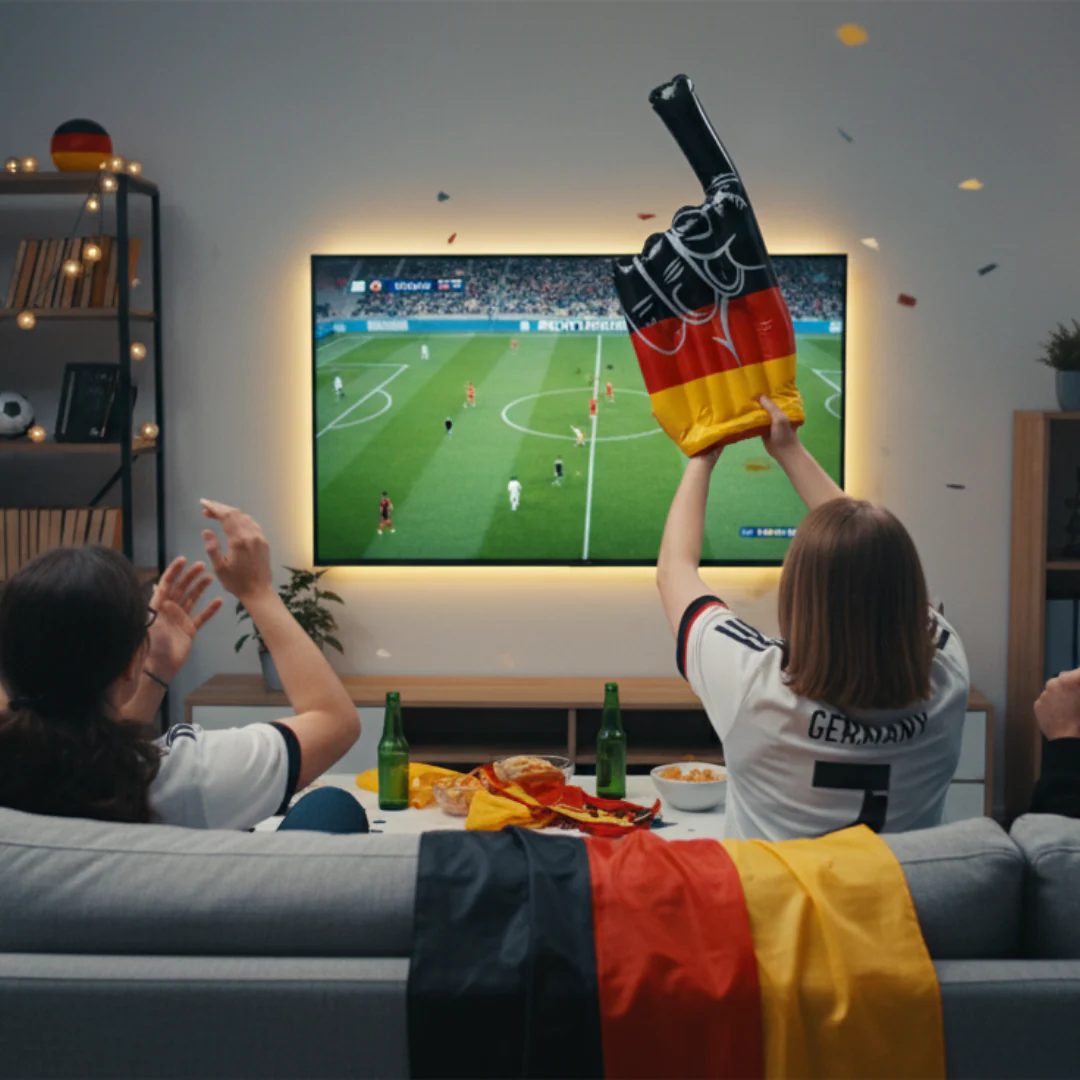 JUNG aufblasbare Hand Deutschland Fan Fußball WM 2026 Weltmeisterschaft Fahne Flagge Fanartikel - Image 3
