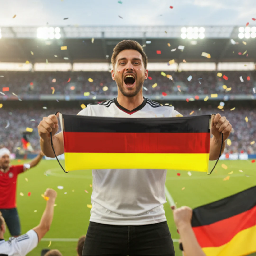 JUNG Auszieh Banner Deutschland Fan Fußball WM 2026 Weltmeisterschaft Fahne Flagge Fanartikel - Image 3