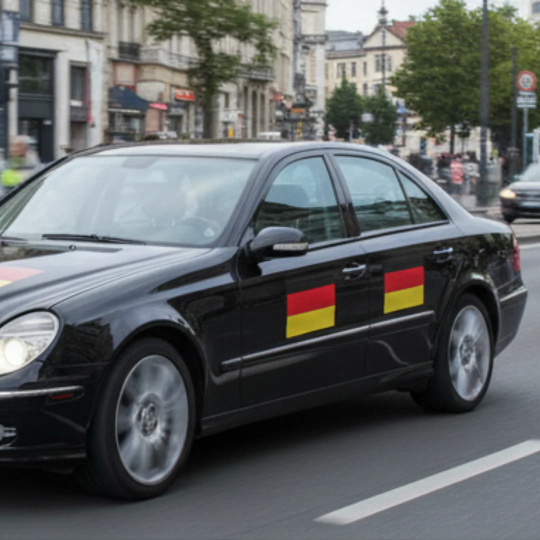 JUNG Auto Fanfolie Set Deutschland 3 teilig WM 2026 Fanartikel Fußball Weltmeisterschaft 90x60 cm - Image 3