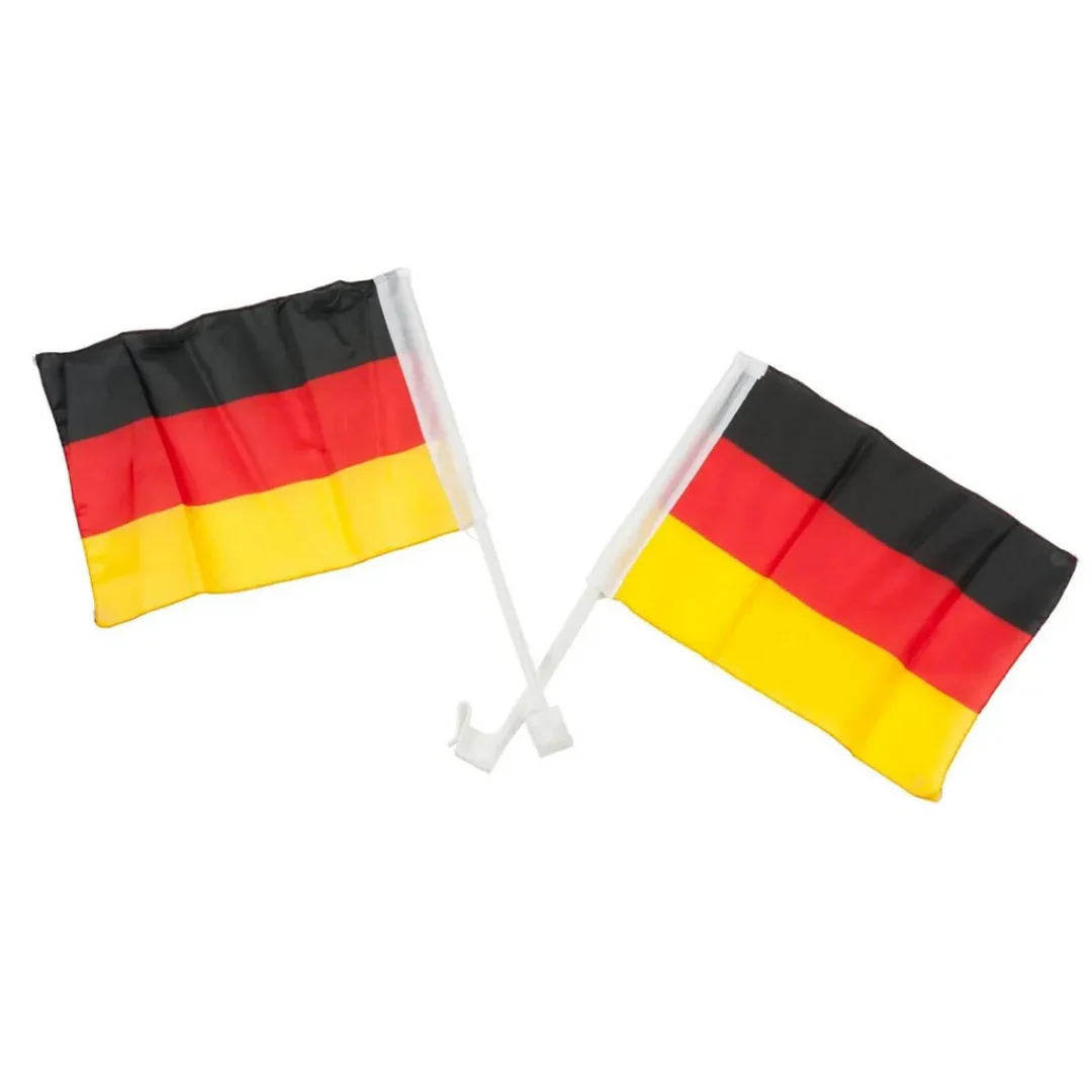 JUNG Autofensterfahnen 2er Set Deutschland Fan Fußball WM 2026 Weltmeisterschaft Flagge Fanartikel