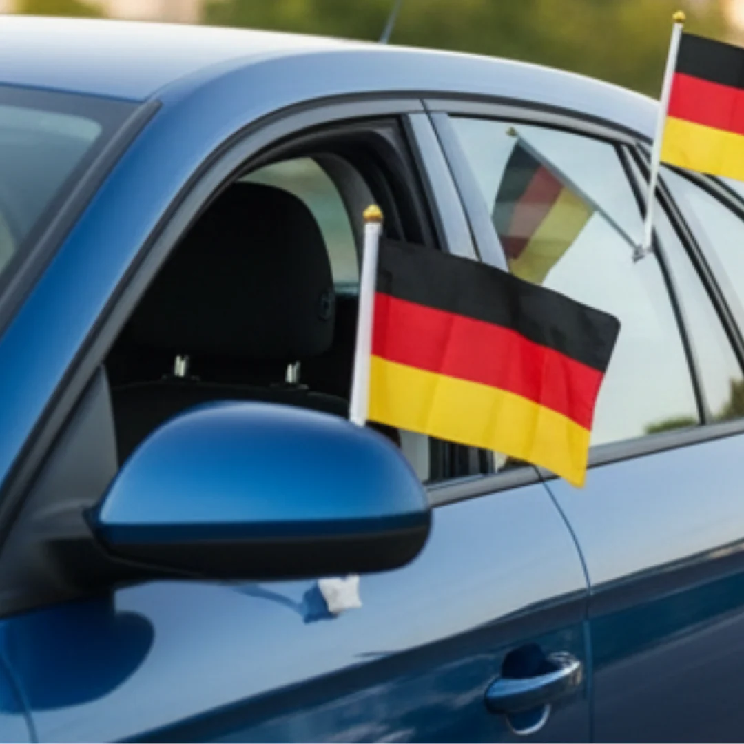 JUNG Autofensterfahnen 2er Set Deutschland Fan Fußball WM 2026 Weltmeisterschaft Flagge Fanartikel - Image 5