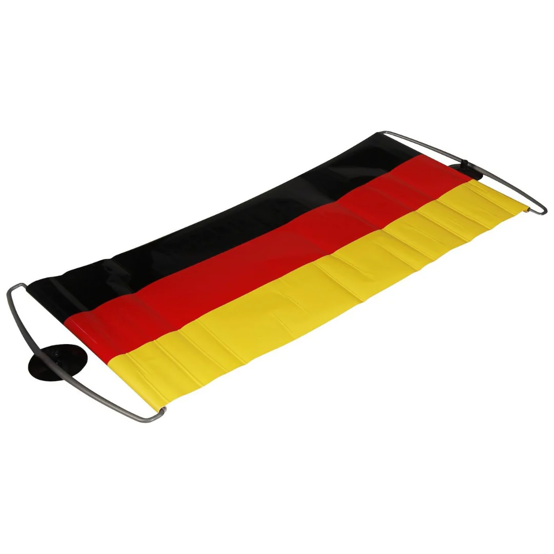 JUNG Banner 38x8 cm Saugnapf Deutschland Fanartikel Fußball WM 2026 Schwarz Rot Gold Autozubehör