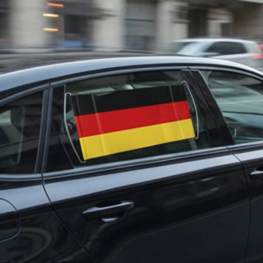 JUNG Banner 38x8 cm Saugnapf Deutschland Fanartikel Fußball WM 2026 Schwarz Rot Gold Autozubehör - Image 2