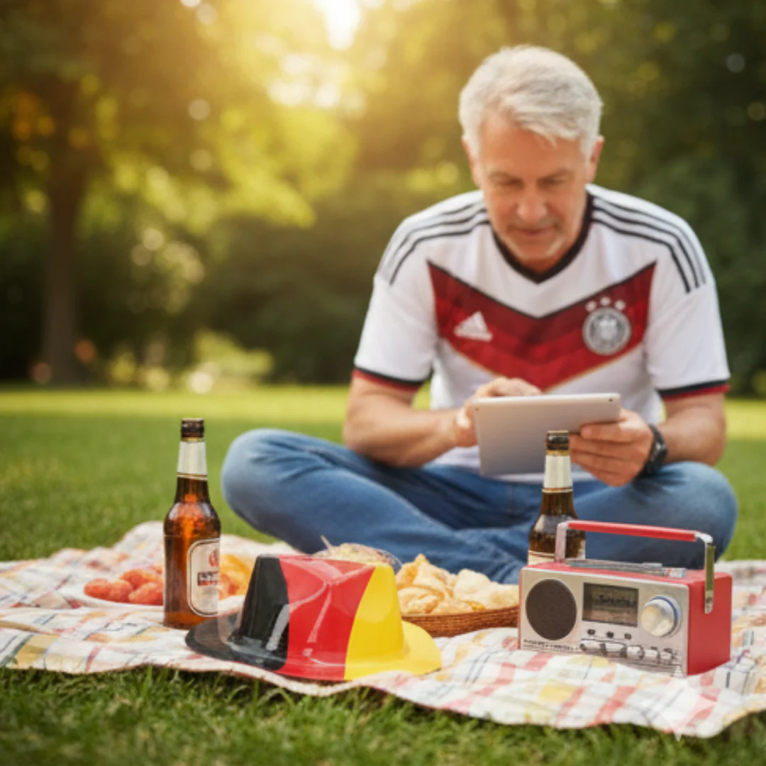 JUNG Cowboy Hut WM 2026 Deutschland Fan Plastik Fahne Flagge Fanartikel Fußball Weltmeisterschaft - Image 5