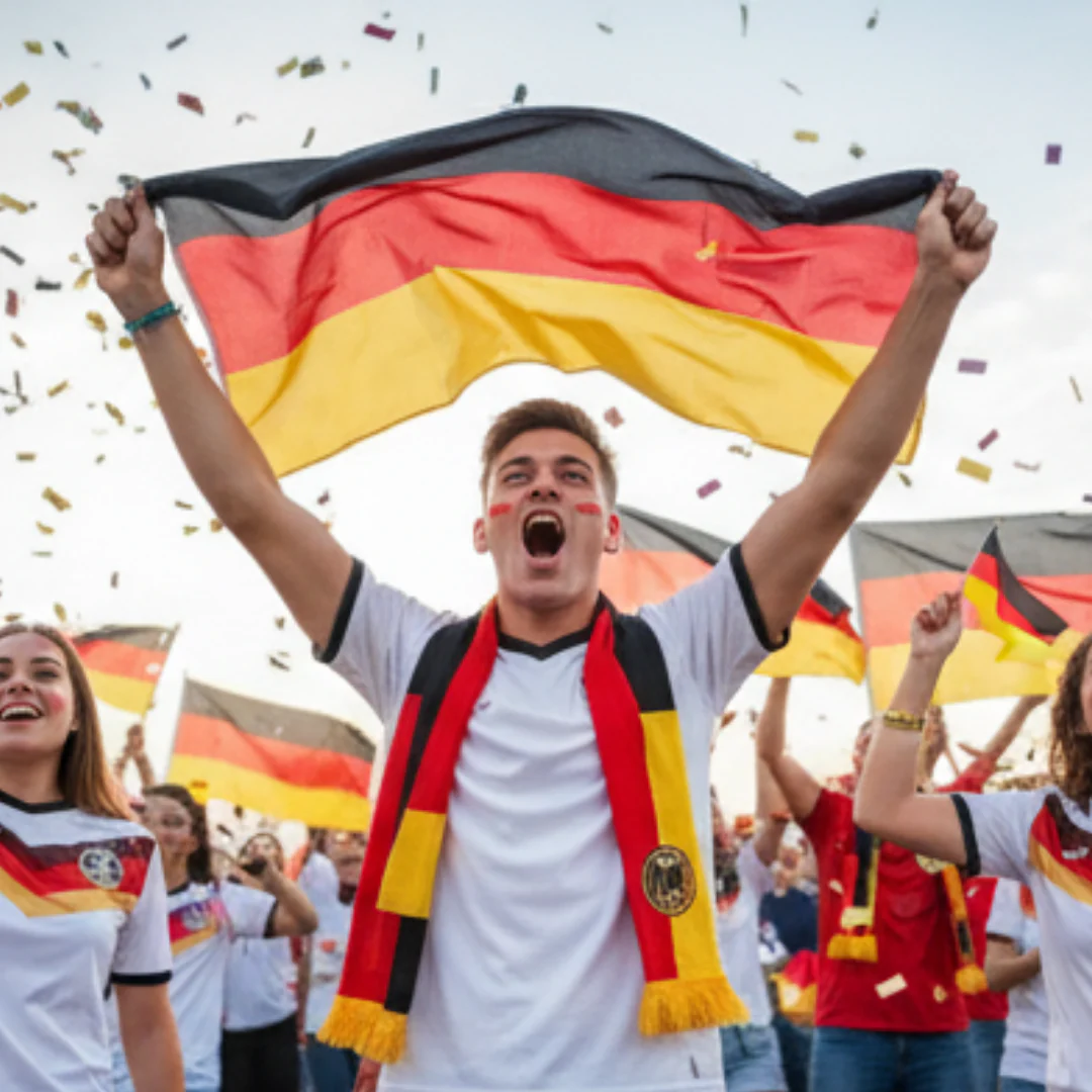 JUNG Deutschland Fahne 60x90 cm Fanartikel Fußball WM 2026 Weltmeisterschaft Flagge Banner - Image 2
