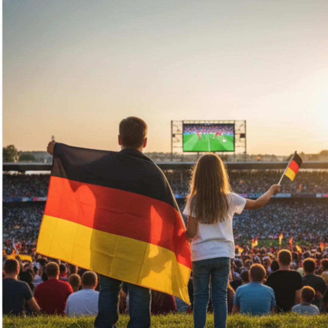 JUNG Deutschland Fahne 90x150 cm Fanartikel Fußball WM 2026 Weltmeisterschaft große Flagge - Image 5