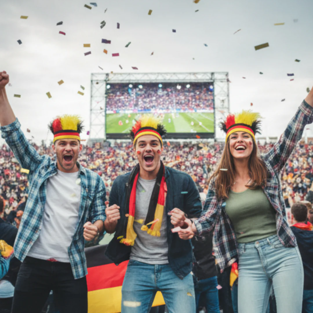 JUNG Deutschland Perücke Fan Fußball WM 2026 Weltmeisterschaft Fahne Flagge Fanartikel Haarperücke - Image 3