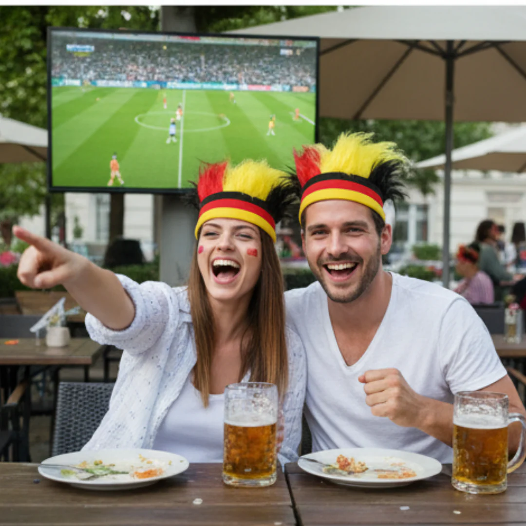 JUNG Deutschland Perücke Fan Fußball WM 2026 Weltmeisterschaft Fahne Flagge Fanartikel Haarperücke - Image 4