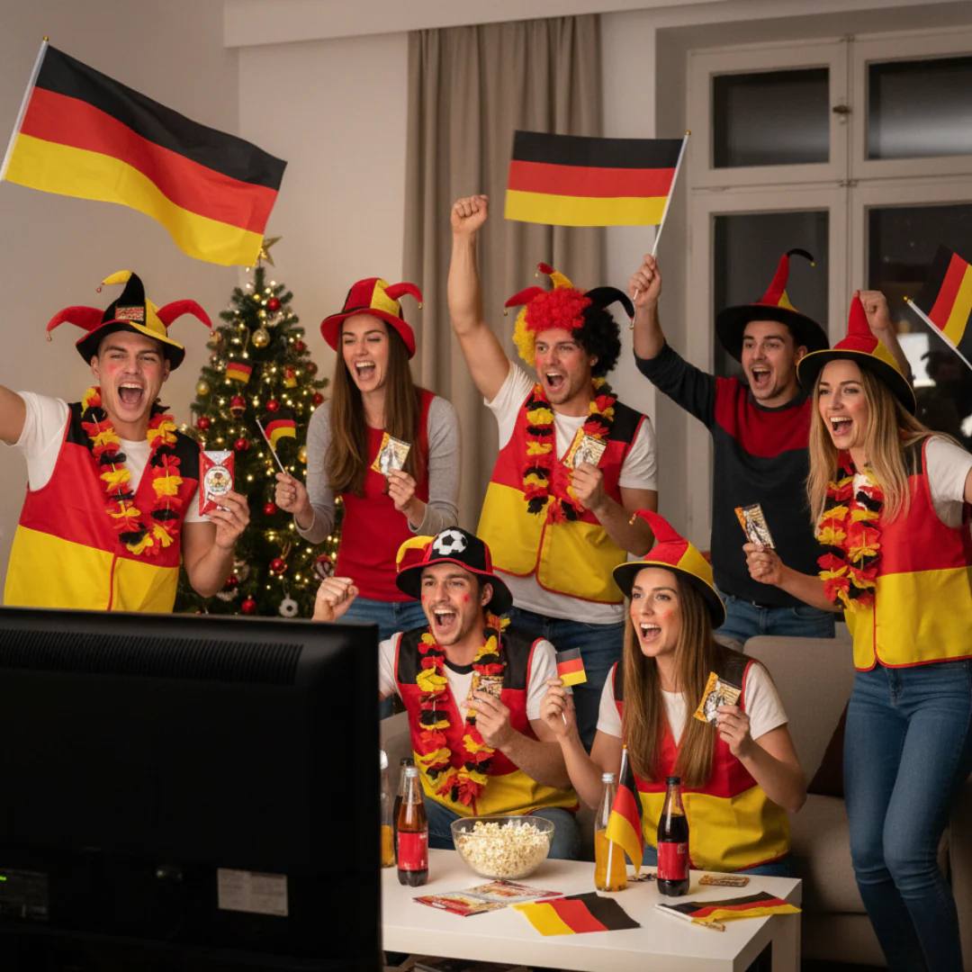 JUNG Deutschland WM 2026 Fußball Fanartikel Set 14 teilig Fanpaket Fahnen Weltmeisterschaft - Image 2