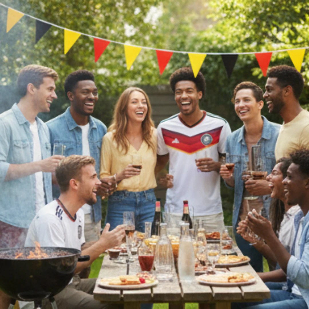 JUNG Dreieck Wimpelkette 40 m Deutschland Fan Fußball WM 2026 Weltmeisterschaft 100 Flaggen Fahne - Image 2