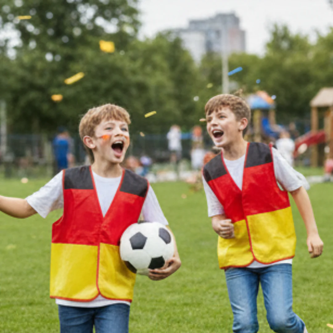 JUNG Fan Weste Deutschland Fußball WM 2026 Weltmeisterschaft Fahne Flagge Fanartikel Weste Kleidung - Image 4