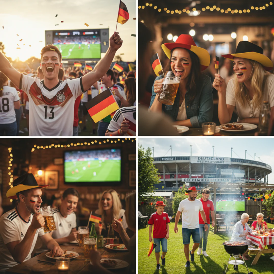JUNG Filzhut Cowboy Deutschland Fan Fußball WM 2026 Fussball Weltmeisterschaft Fahne Flagge Fanartik - Image 5