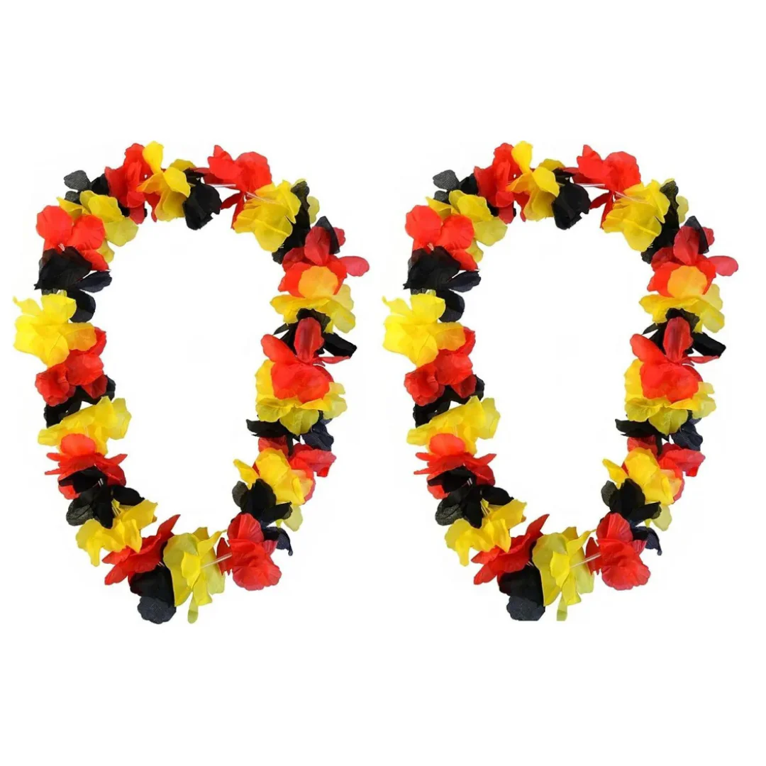 JUNG Hawaii Kette 2er Set Deutschland Fan Fußball WM 2026 Weltmeisterschaft Fahne Flagge Fanartikel