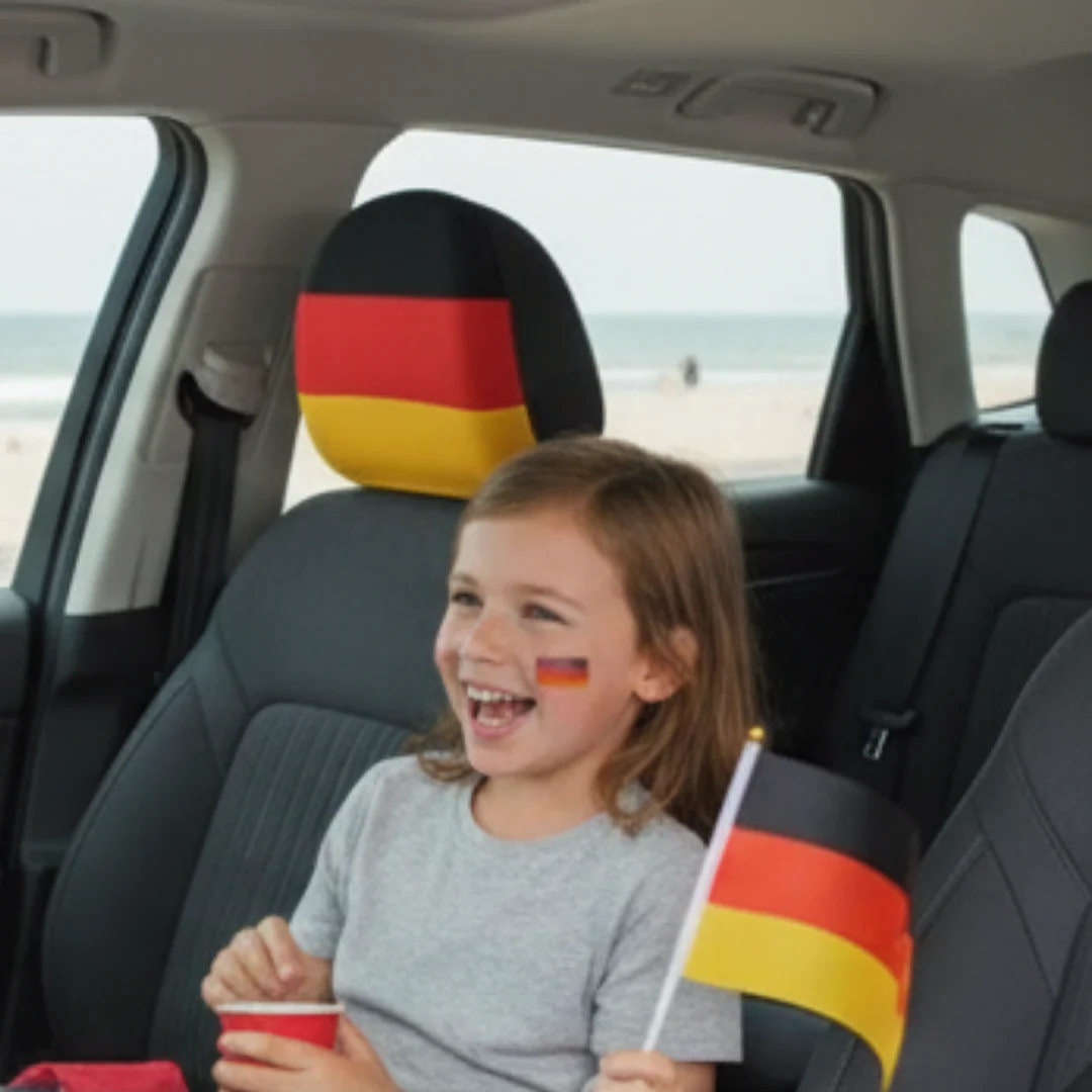 JUNG Kopfstützenüberzug Deutschland Fan Fußball WM 2026 Weltmeisterschaft Fahne Flagge Fanartikel - Image 3