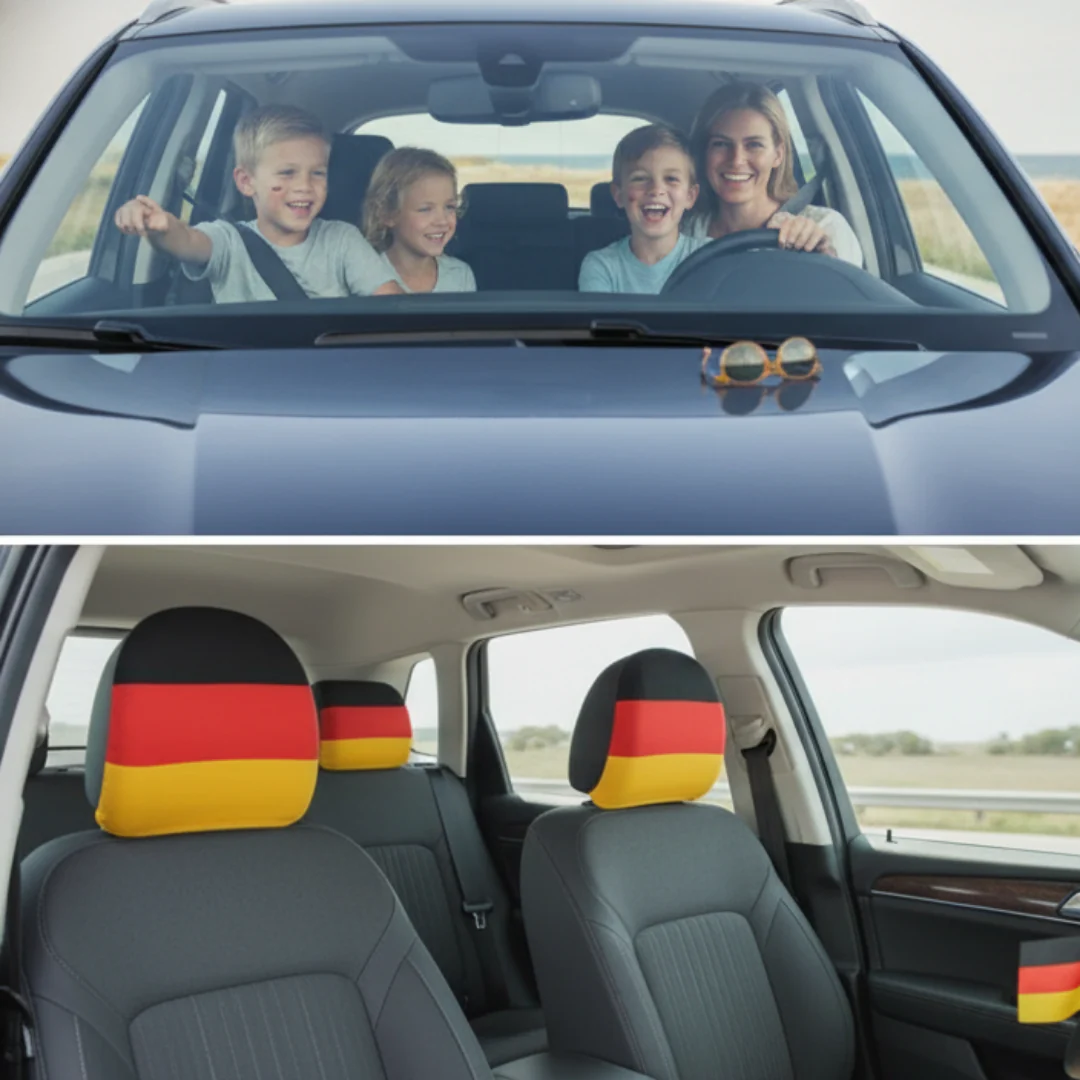 JUNG Kopfstützenüberzug Deutschland Fan Fußball WM 2026 Weltmeisterschaft Fahne Flagge Fanartikel - Image 5
