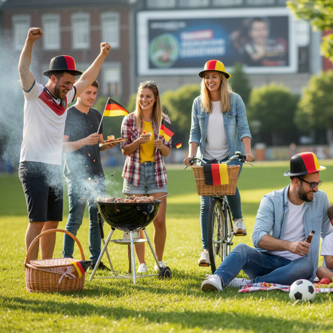 JUNG Melonen Hut Deutschland Fan WM 2026 Schwarz Rot Gold Damen Herren Fußball Weltmeisterschaft Fan - Image 3