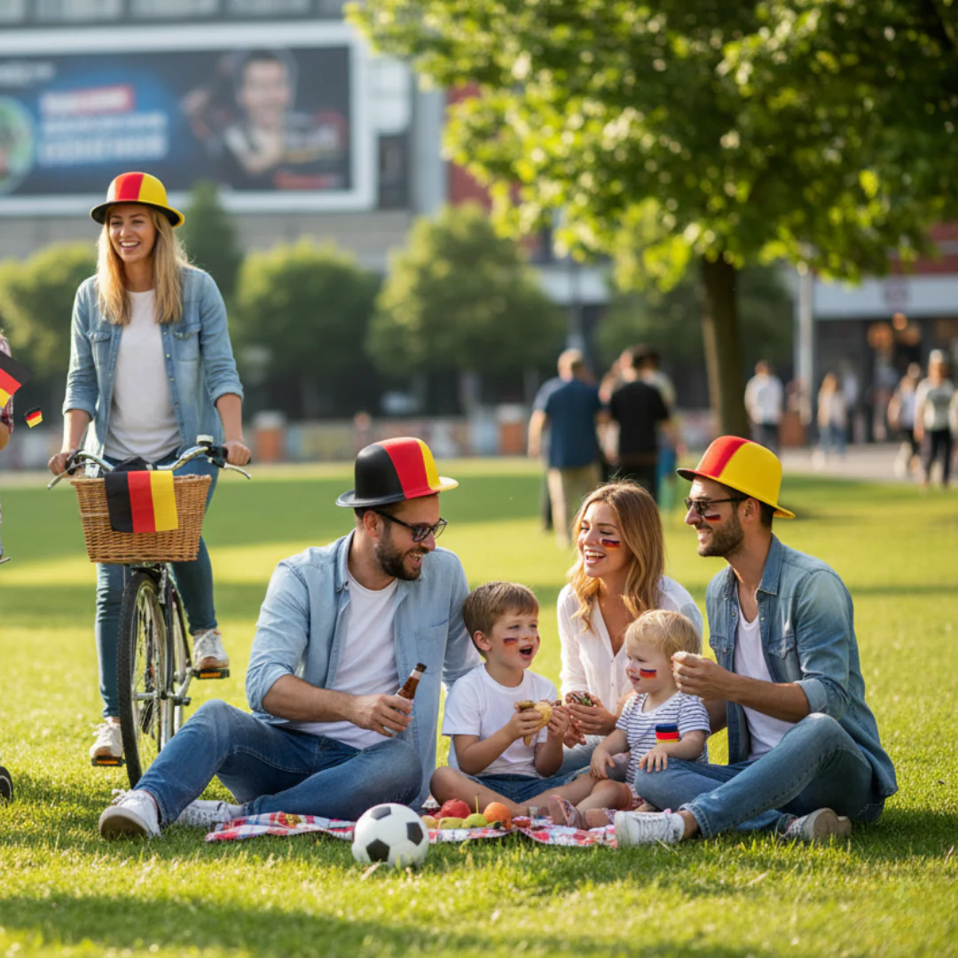 JUNG Melonen Hut Deutschland Fan WM 2026 Schwarz Rot Gold Damen Herren Fußball Weltmeisterschaft Fan - Image 4