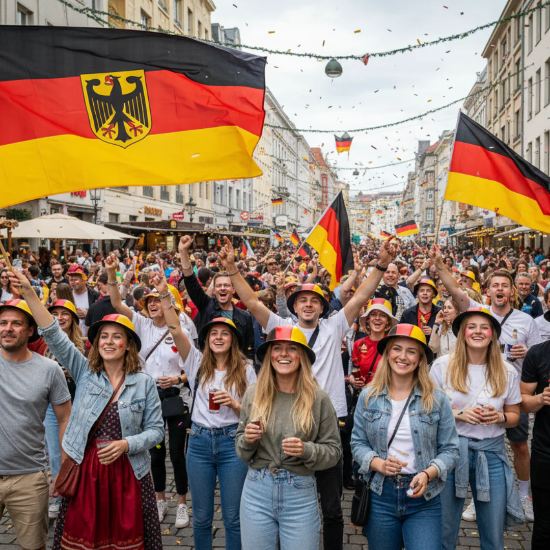 JUNG Melonen Hut Deutschland Fan WM 2026 Schwarz Rot Gold Damen Herren Fußball Weltmeisterschaft Fan - Image 5