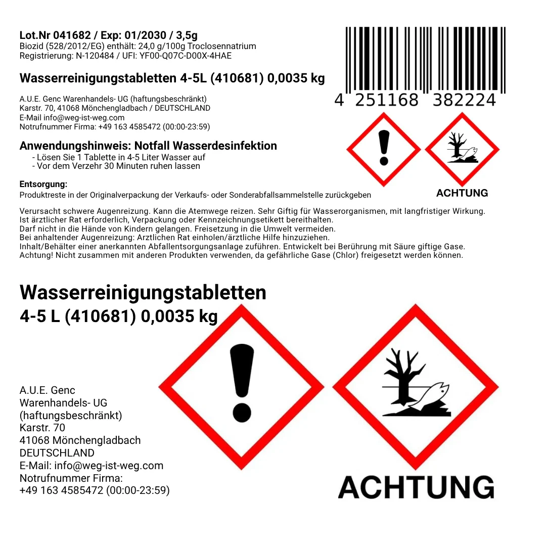 JUNG Oasis 200x5L Tabletten Trinkwasserreinigung +Kanister10L Wasseraufbereitung - Image 2