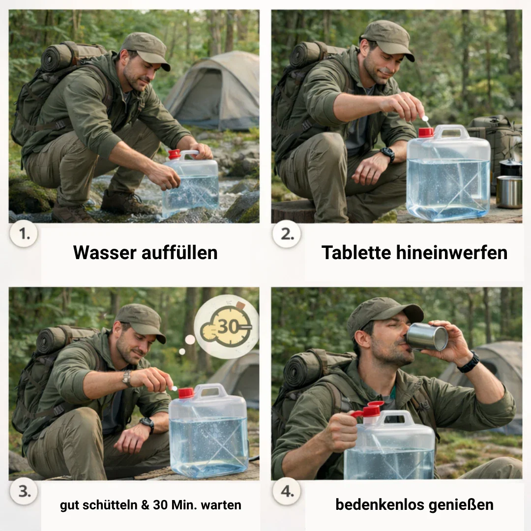 JUNG Oasis 20x25L Tabletten Trinkwasserreinigung Wasseraufbereitung Wasser Chlor - Image 10
