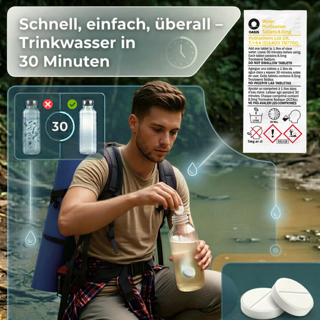 JUNG Oasis 50x1L Tabletten Trinkwasserreinigung +Kanister 10L Wasseraufbereitung - Image 7