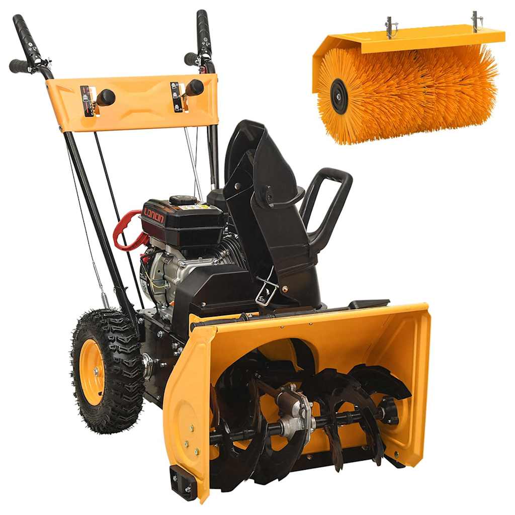JUNG Vida 4-in-1 Schneefräse Kehrmaschine Set Benzinbetrieben 6,5 PS 4 1 Schneefraese