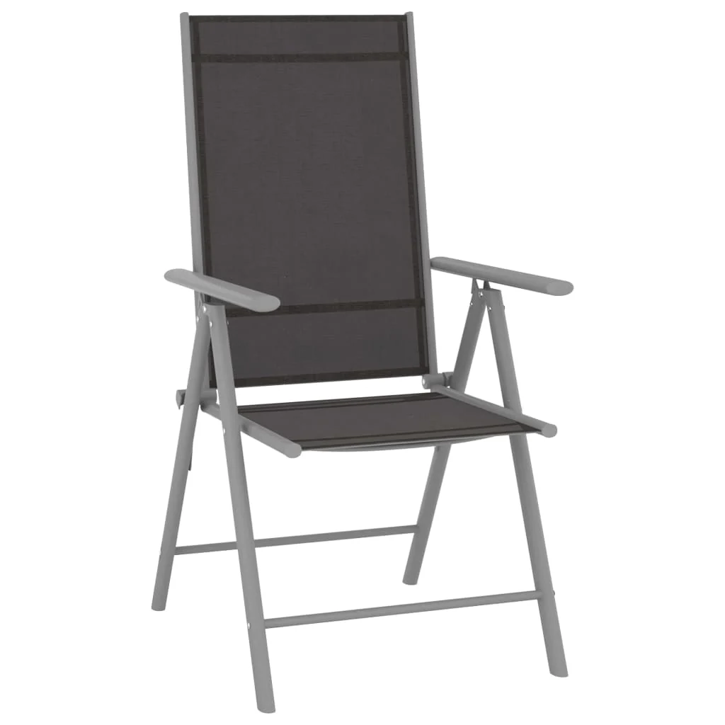 JUNG Vida Bistro-Set Aluminium Textilene Silbern 3-tlg - Image 3
