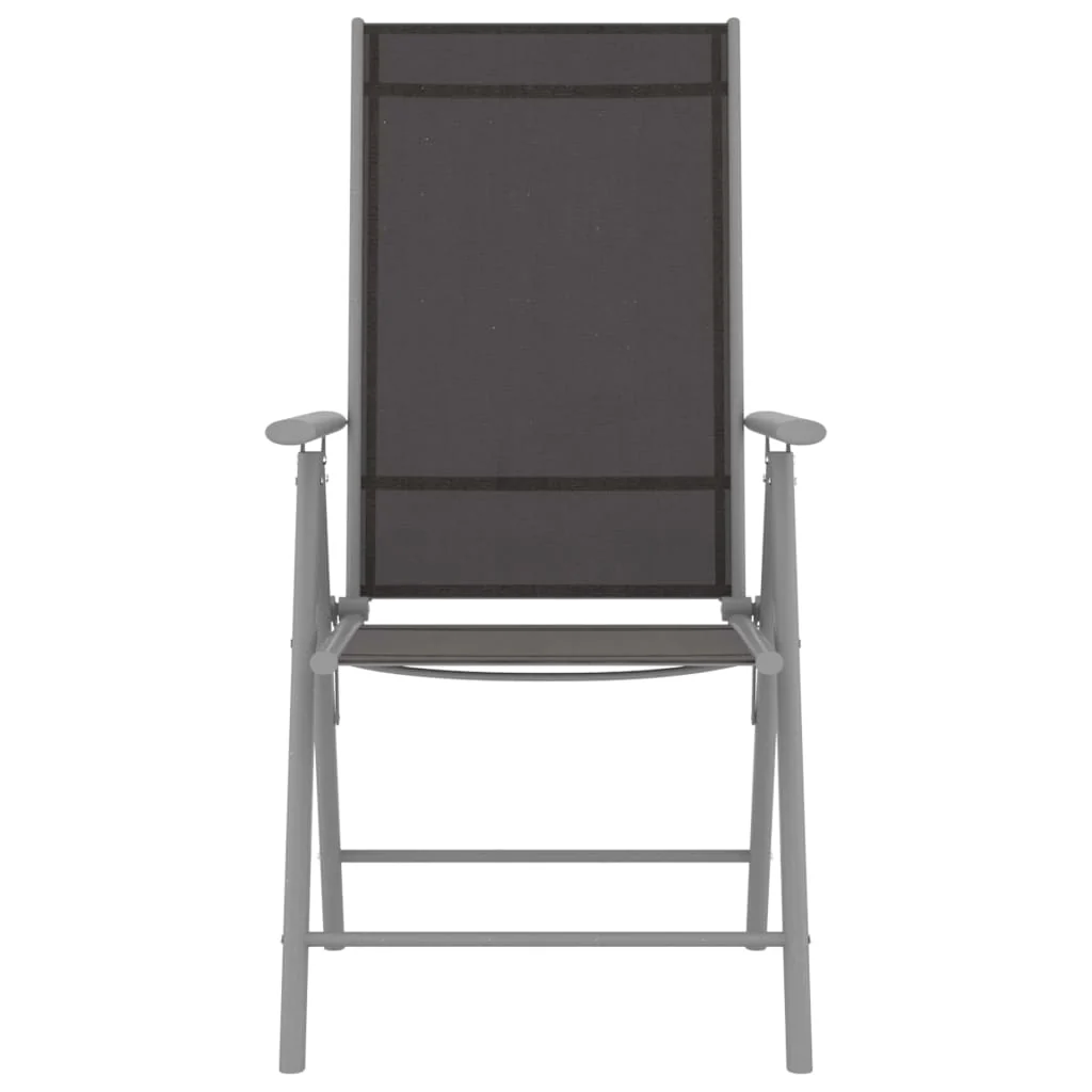 JUNG Vida Bistro-Set Aluminium Textilene Silbern 3-tlg - Image 4